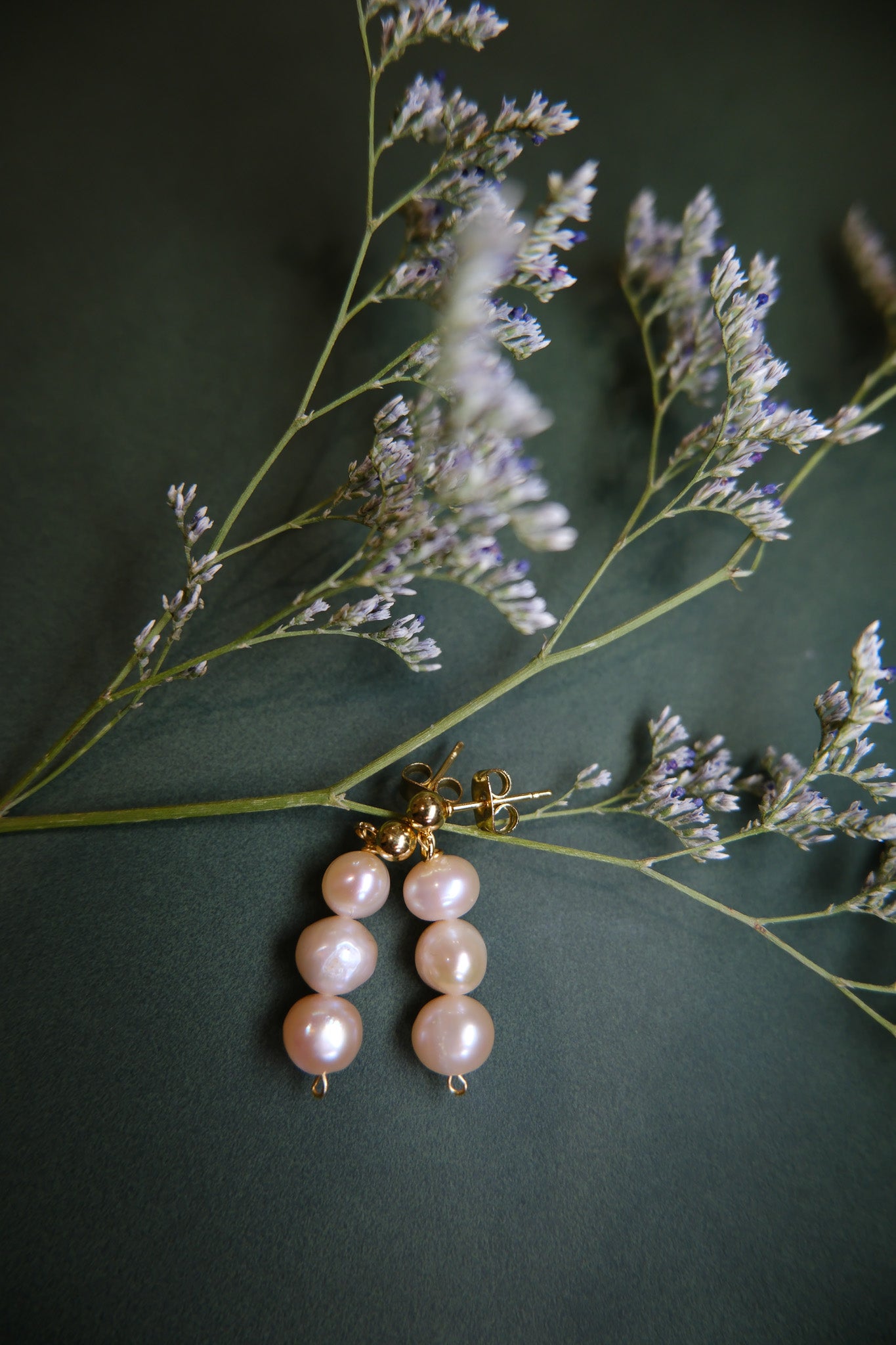 Aruga Triple Pearl Dangles