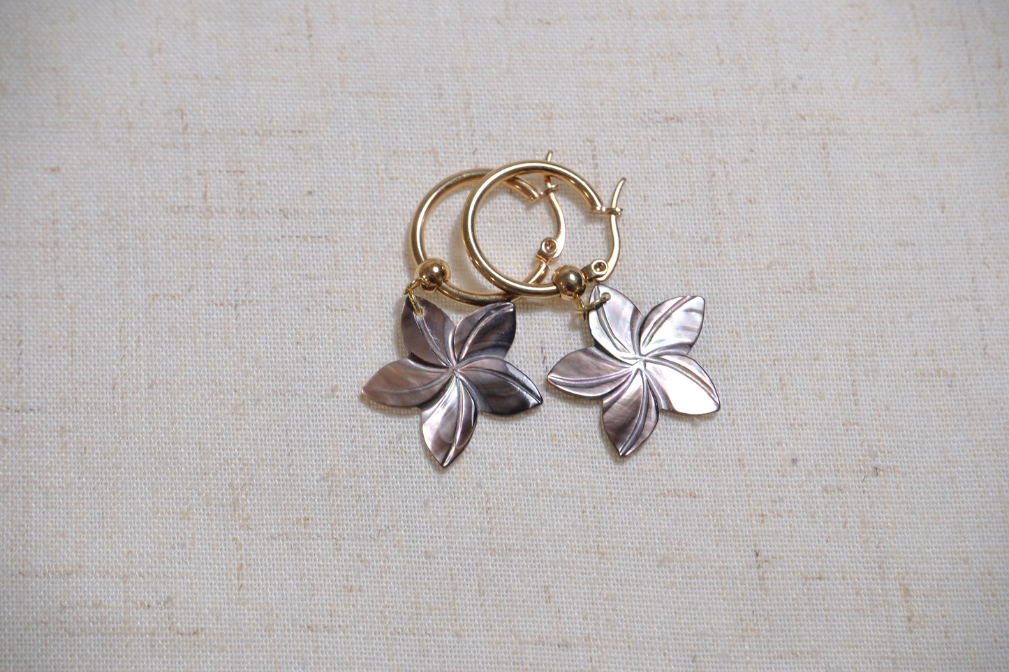 Sampaguita Mother-Of-Pearl Hoops