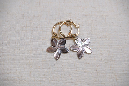 Sampaguita Mother-Of-Pearl Hoops