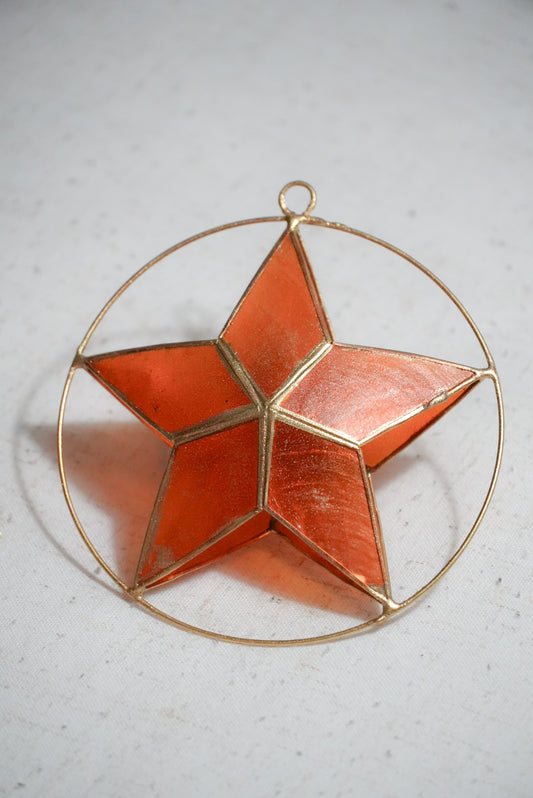 Medium Parol Christmas Ornament (Orange)
