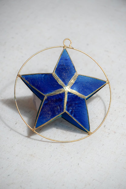 Medium Parol Christmas Ornament (Blue)